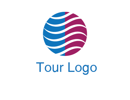 waves around circle communication logo