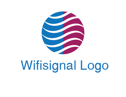 waves around circle communication logo