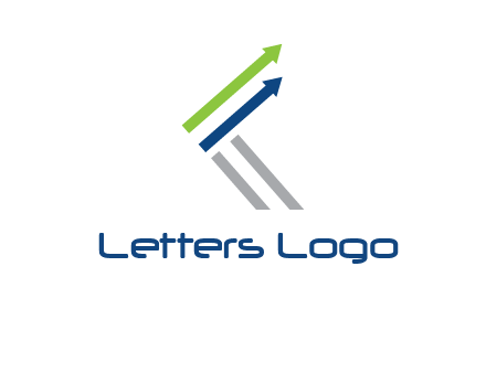 letter k in arrows finance logo