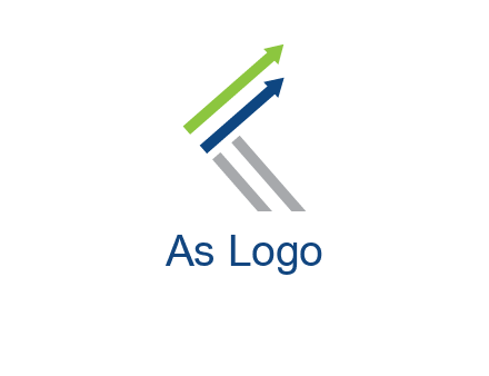 letter k in arrows finance logo
