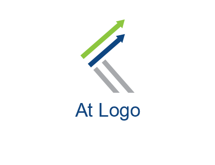letter k in arrows finance logo