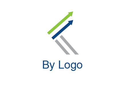 letter k in arrows finance logo