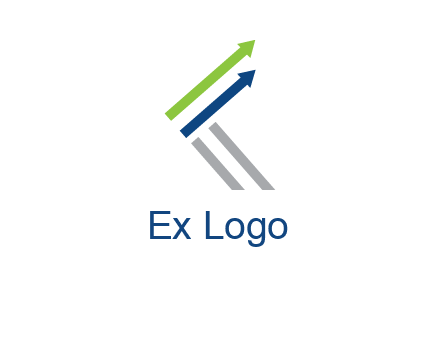 letter k in arrows finance logo