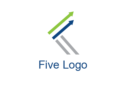 letter k in arrows finance logo