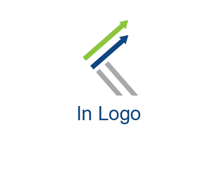 letter k in arrows finance logo