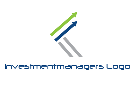 letter k in arrows finance logo