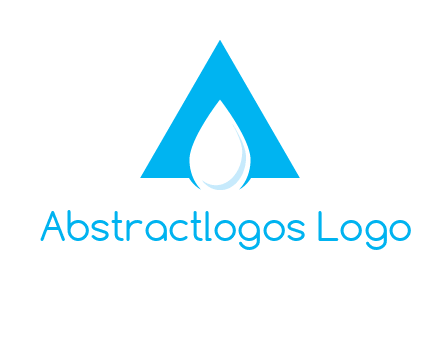 water drop in letter A logo