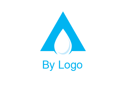water drop in letter A logo