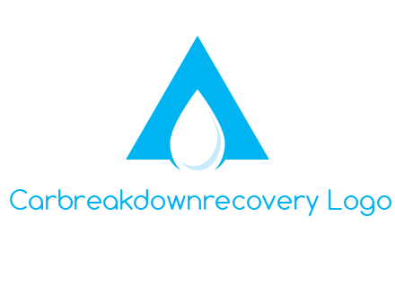 water drop in letter A logo