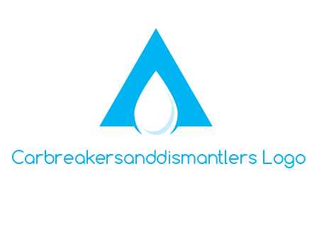 water drop in letter A logo