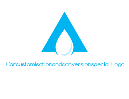 water drop in letter A logo