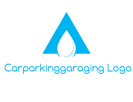 water drop in letter A logo
