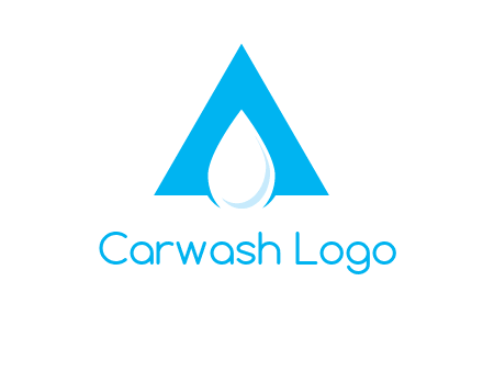 water drop in letter A logo