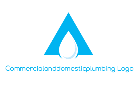 water drop in letter A logo
