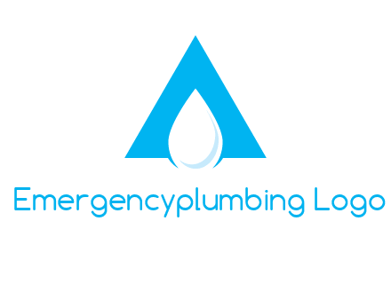 water drop in letter A logo