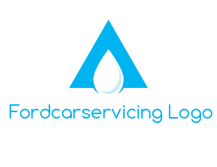 water drop in letter A logo
