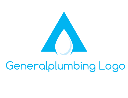 water drop in letter A logo