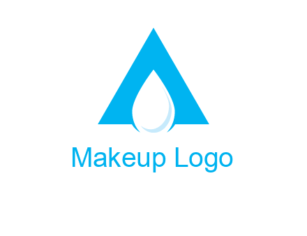 water drop in letter A logo