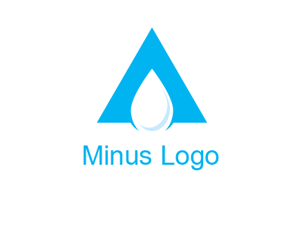 water drop in letter A logo