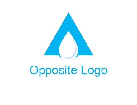 water drop in letter A logo