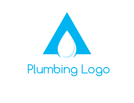 water drop in letter A logo