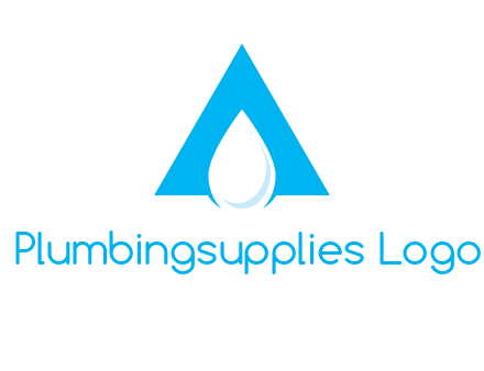 water drop in letter A logo