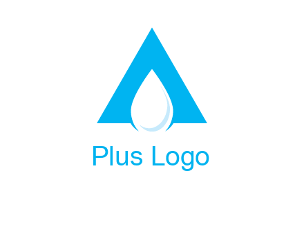 water drop in letter A logo