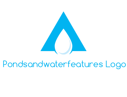 water drop in letter A logo