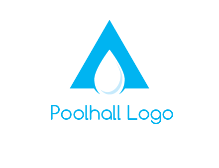 water drop in letter A logo