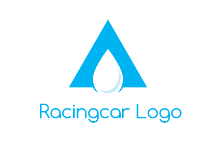 water drop in letter A logo