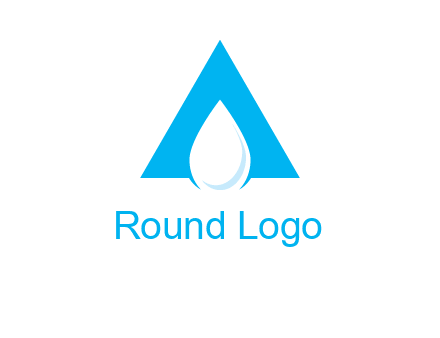water drop in letter A logo
