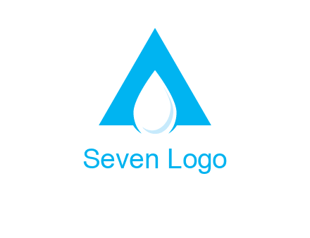 water drop in letter A logo