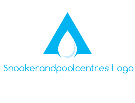 water drop in letter A logo