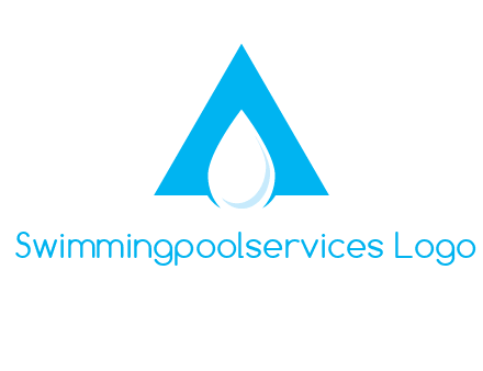 water drop in letter A logo