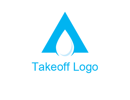 water drop in letter A logo