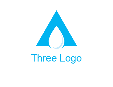 water drop in letter A logo