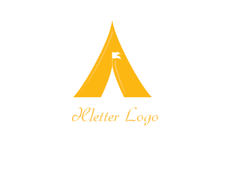 letter a tent icon