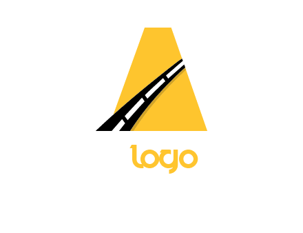 letter A road logo