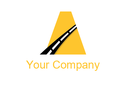 letter A road logo
