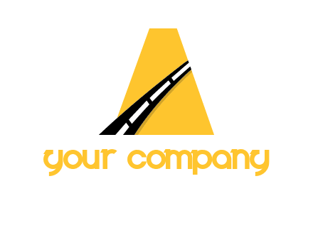 letter A road logo