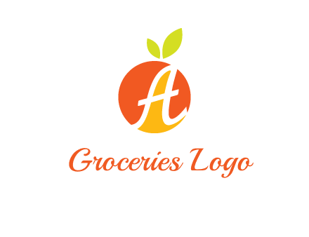 letter A in fruit logo