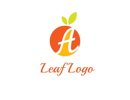letter A in fruit logo