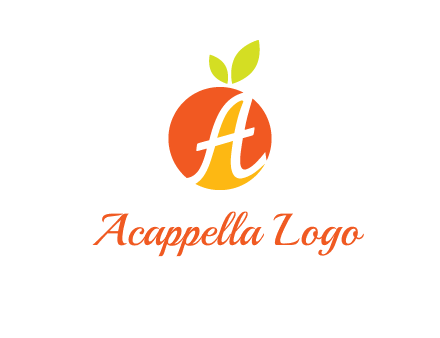 letter A in fruit logo