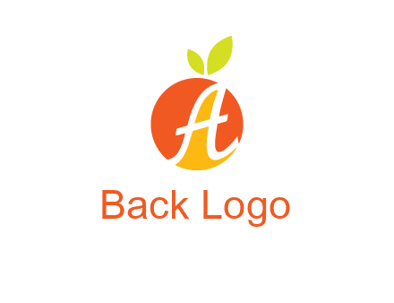 letter A in fruit logo