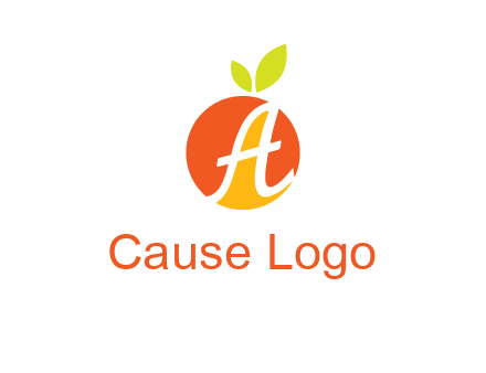 letter A in fruit logo