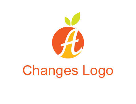 letter A in fruit logo