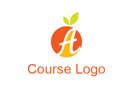 letter A in fruit logo