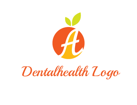 letter A in fruit logo