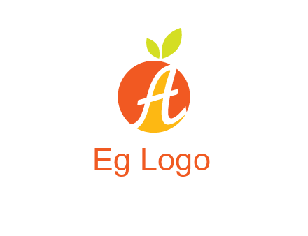 letter A in fruit logo
