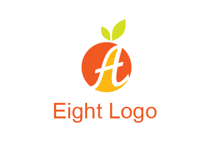 letter A in fruit logo